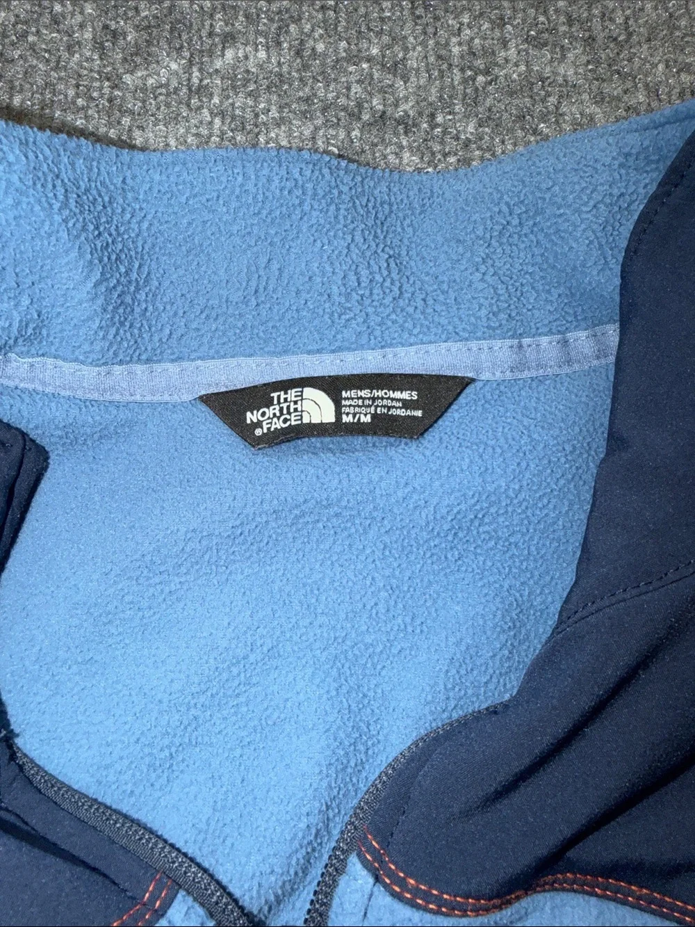 The North Face Light Blue & Navy Half-Zip Fleece Pullover